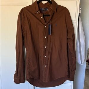 NWT Polo by Ralph Lauren Men's Chocolate Button Down Shirt